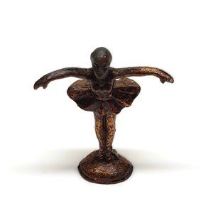 Vtg 1977 Kinder Surprise Mini Ballerina Ballet Dancer Girl Tutu Metal Figurine